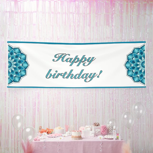 Lona Mandala in aqua (Fiesta)