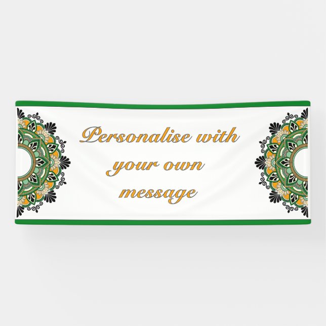 Lona Mandala in yellow & green (Horizontal)