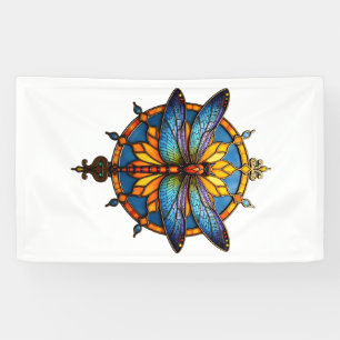 Lona Mandalá Libélula Luminosa Geometría Sagrada Espiri
