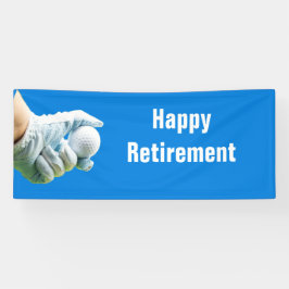 Lona Mano de golfista sostiene una bola de golf en una 