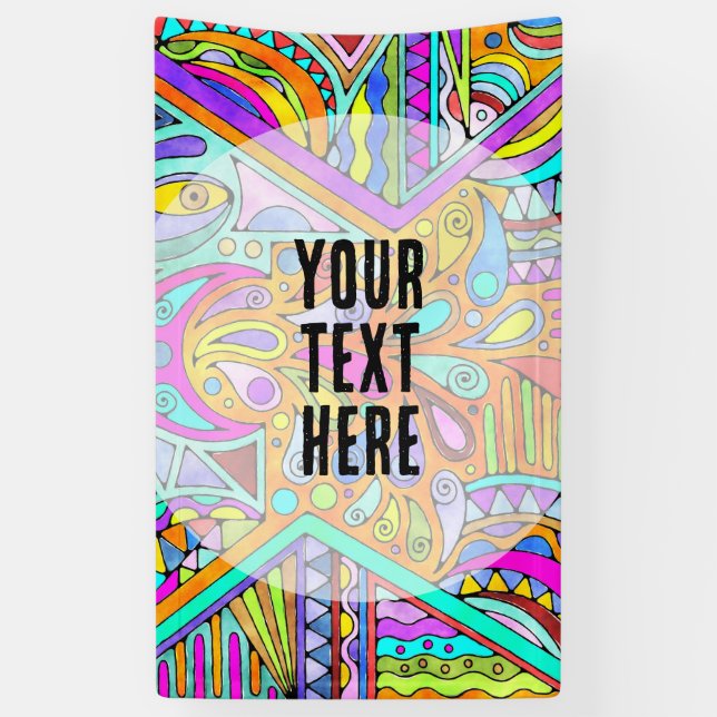 Lona Mano dibujada por EDDArt - Blah Blah 1 (Vertical)