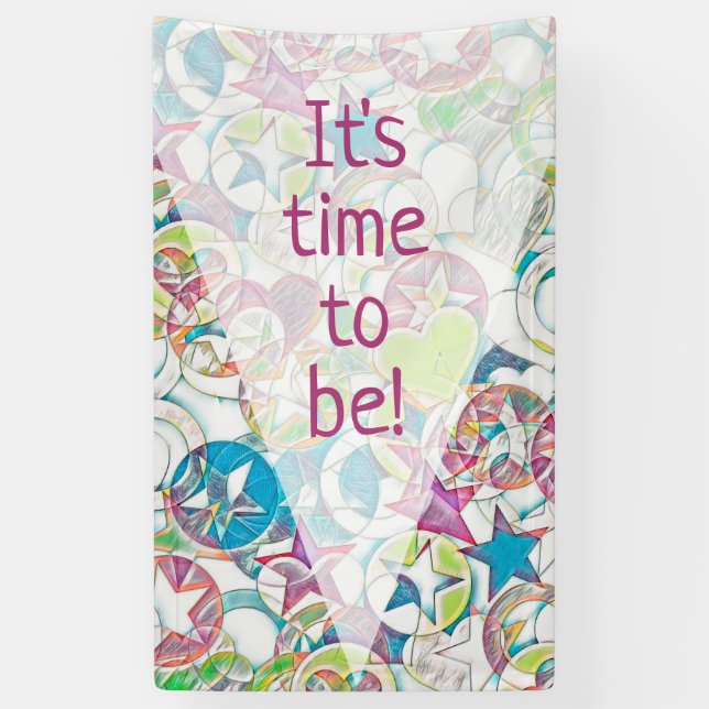 Lona Mano Dibujada Por EDDArt - Estrellas Y Corazones 1 (Vertical)