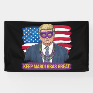 Lona Mantener el Mardi Gras Genial Divertido Trump Mard