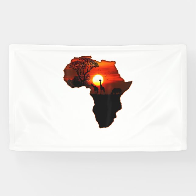 Lona Mapa De Camisas De África Tee Sol Sudafricano (Horizontal)