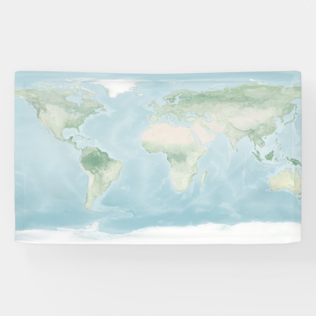 Lona Mapa del Explorador de la superficie terrestre (Horizontal)