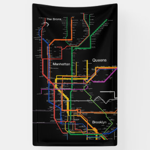 Lona Mapa del metro de NY-City