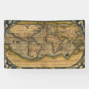 Lona Mapa del Mundo de Ortelius 1570: Cartografía Antig