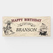 Mapa del Tesoro Pirata Antiguo Feliz Cumpleaños