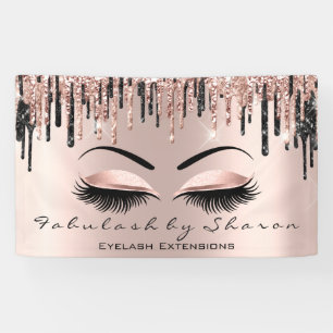 Lona Maquillaje Artista Lash Cardíaco Purpurina Drin Ro