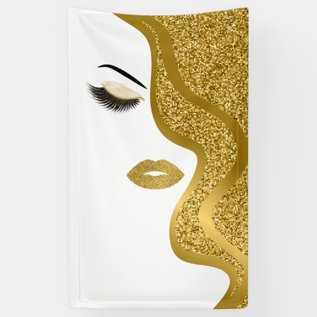 Lona Maquillaje con efecto brillo (Vertical)