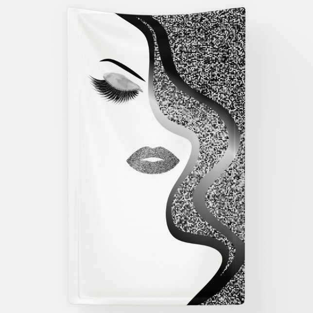 Lona Maquillaje con efecto purpurina (Vertical)