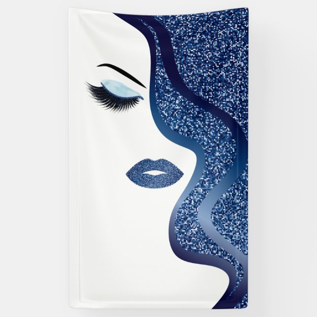 Lona Maquillaje con efecto purpurina (Vertical)