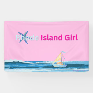 Lona Mar de la Isla de Rhode Azul Rosa