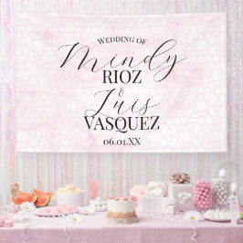 Lona Marble Abstract Pink Wedding Script Black 