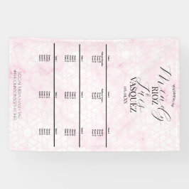 Lona Marble Abstract Pink Wedding Script Black Menu