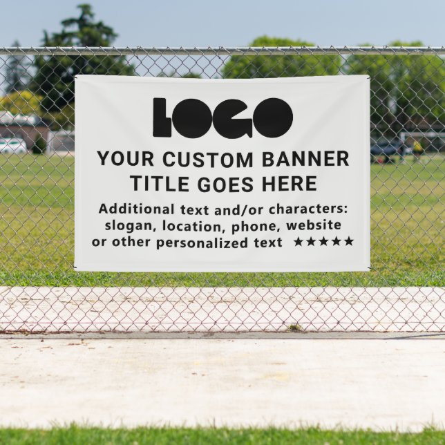 Lona Marca Gray Business Logo Company Personalizado al  (in situ)