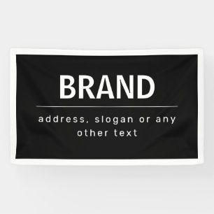 Lona Marca o nombre comercial moderno negrita   Blanco 