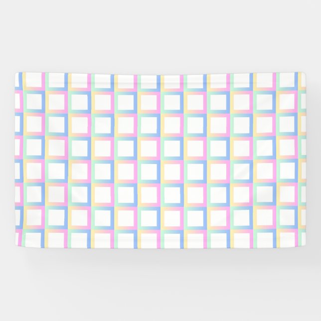 Lona Marcos de patrones de gradiente simétricos blancos (Horizontal)