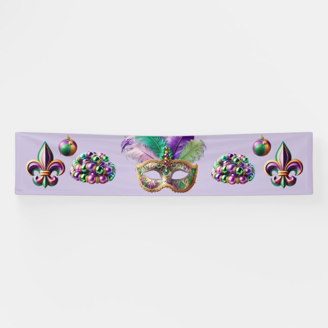 Lona Mardi Gras Banner (Horizontal)