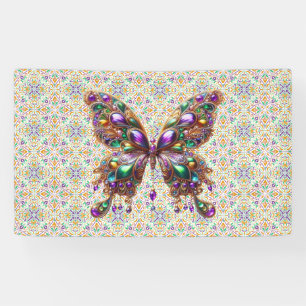 Lona Mariposa de Mardi Gras