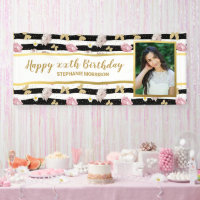 Mariposa de oro floral cualquier edad, tu cumpleañ