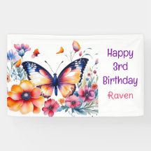 Mariposa en Cumpleaños de Niña Flores