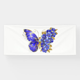 Lona Mariposa Flor Zafiro