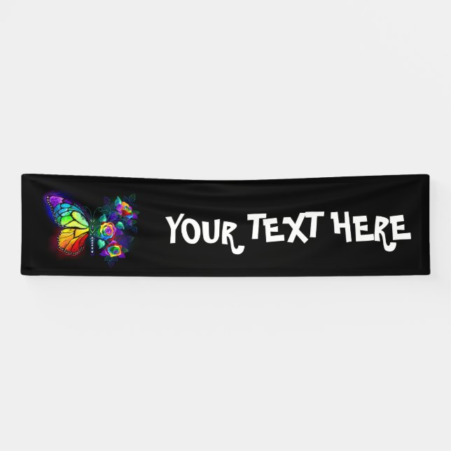 Lona Mariposa florida arcoiris (Horizontal)