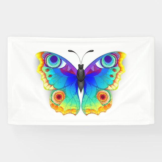 Lona Mariposa Pavo Real Ojo de Arcoíris (Horizontal)