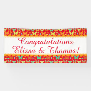 Lona Mariposas de Boho - bandera de encargo