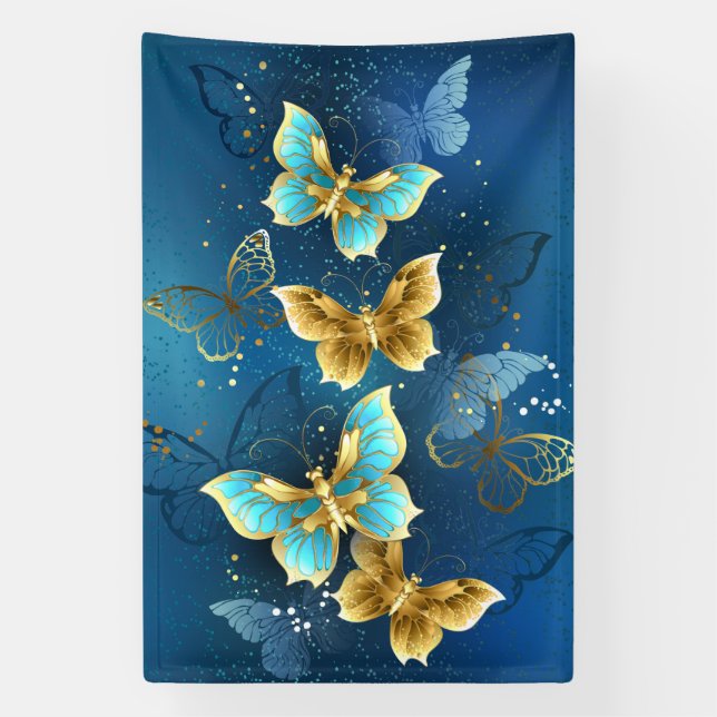 Lona Mariposas doradas (Vertical)