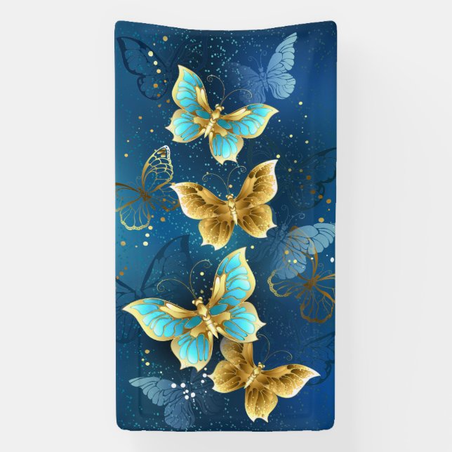 Lona Mariposas doradas (Vertical)