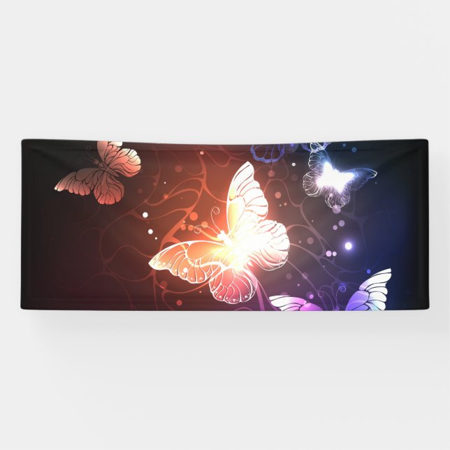 Lona Mariposas nocturnas brillantes (Horizontal)
