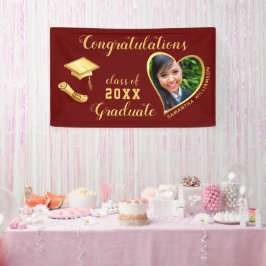 Lona Maroon Red Class of 2025 Graduation Photo