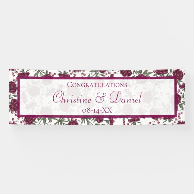 Lona Maroon Rose Wedding (Horizontal)
