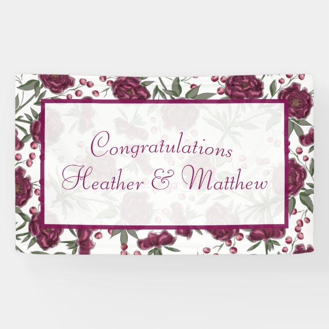 Lona Maroon Rose Wedding (Horizontal)