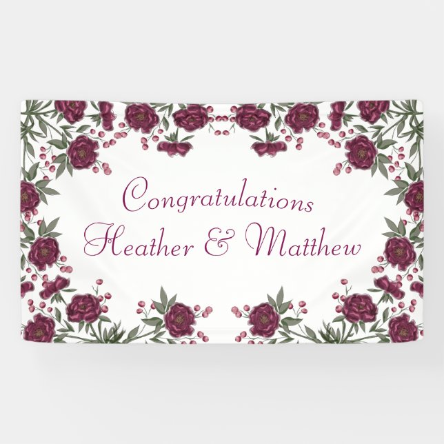 Lona Maroon Rose Wedding (Horizontal)