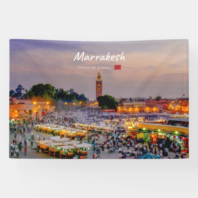 Lona Marrakech, Marruecos - Plaza Jemaa el Fnaa (Horizontal)