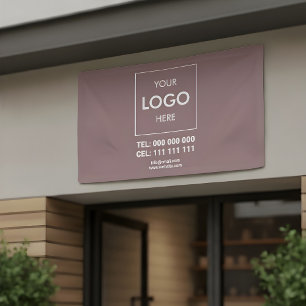 Lona Marrón del logotipo comercial de publicidad
