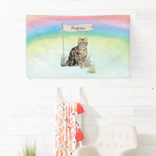 Lona Mascota de gatos de la tabla Nombre personalizado