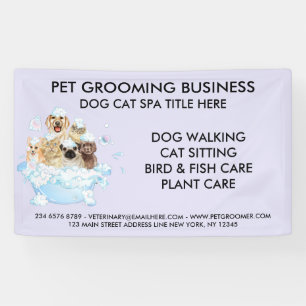Lona Mascota Grooming Sitting Dog Cat Spa Baño