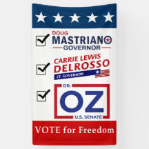 Mastriano, DelRosso & Dr. OZ – 36×60 Freedom