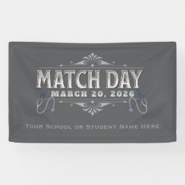 Lona Match Day 2026 Party Elegant Gray Stethoscope