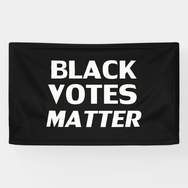 Lona Materia de votos negros - blanco negro (Horizontal)