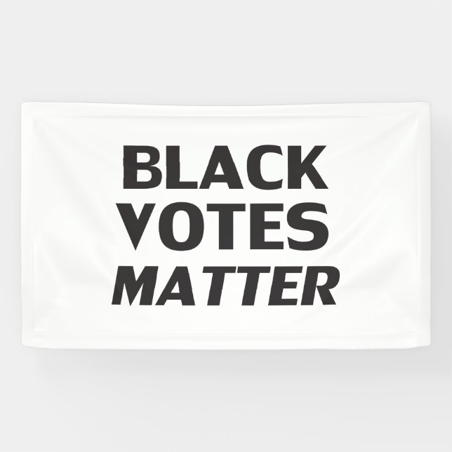 Lona Materia de votos negros - blanco negro (Horizontal)