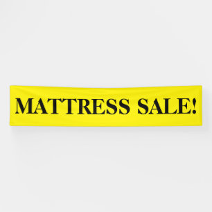 Lona Mattress sale simple cartel amarillo negro