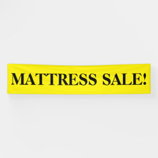 Lona Mattress sale simple cartel amarillo negro