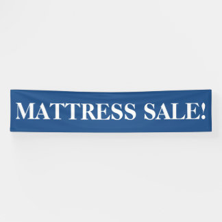 Lona Mattress venta simple cartel blanco azul