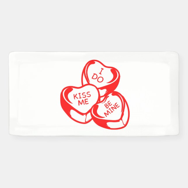 Lona Me beso soy mía Día de San Valentín 2x1 Vinilo (Horizontal)