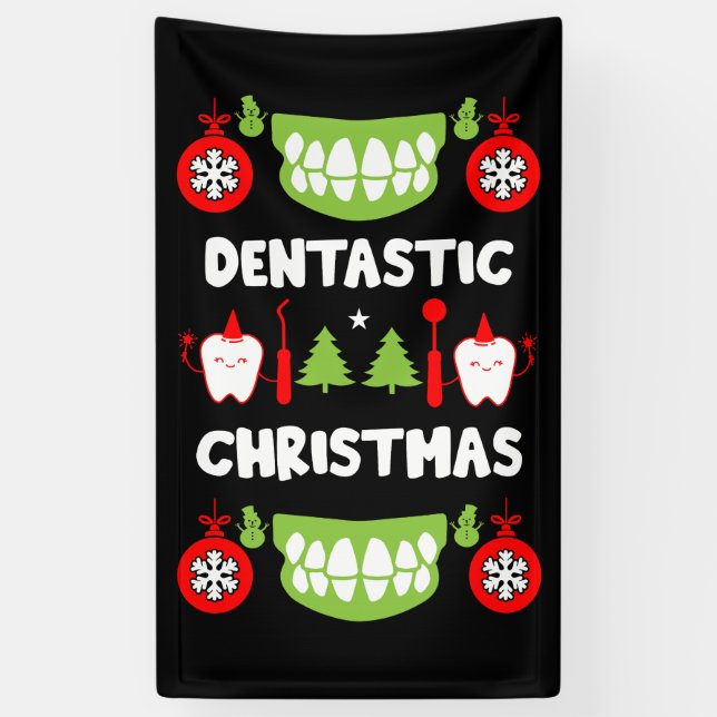 Lona Médica dental navidad (Vertical)
